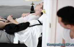 Mormon elders tug and cum